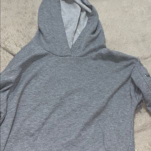 Cropped Rue21 sweatshirt with cross lace sleeves